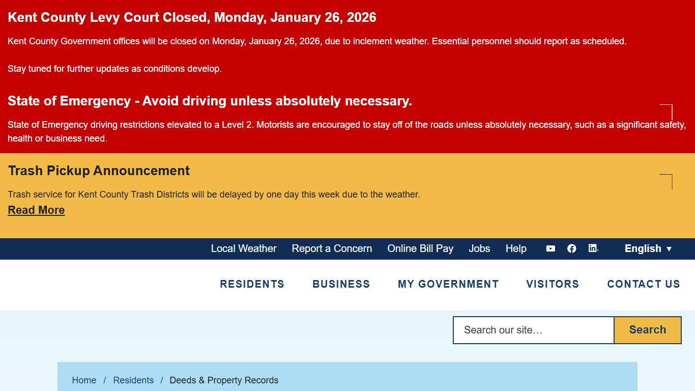 Deeds & Property Records Kent County Levy Court