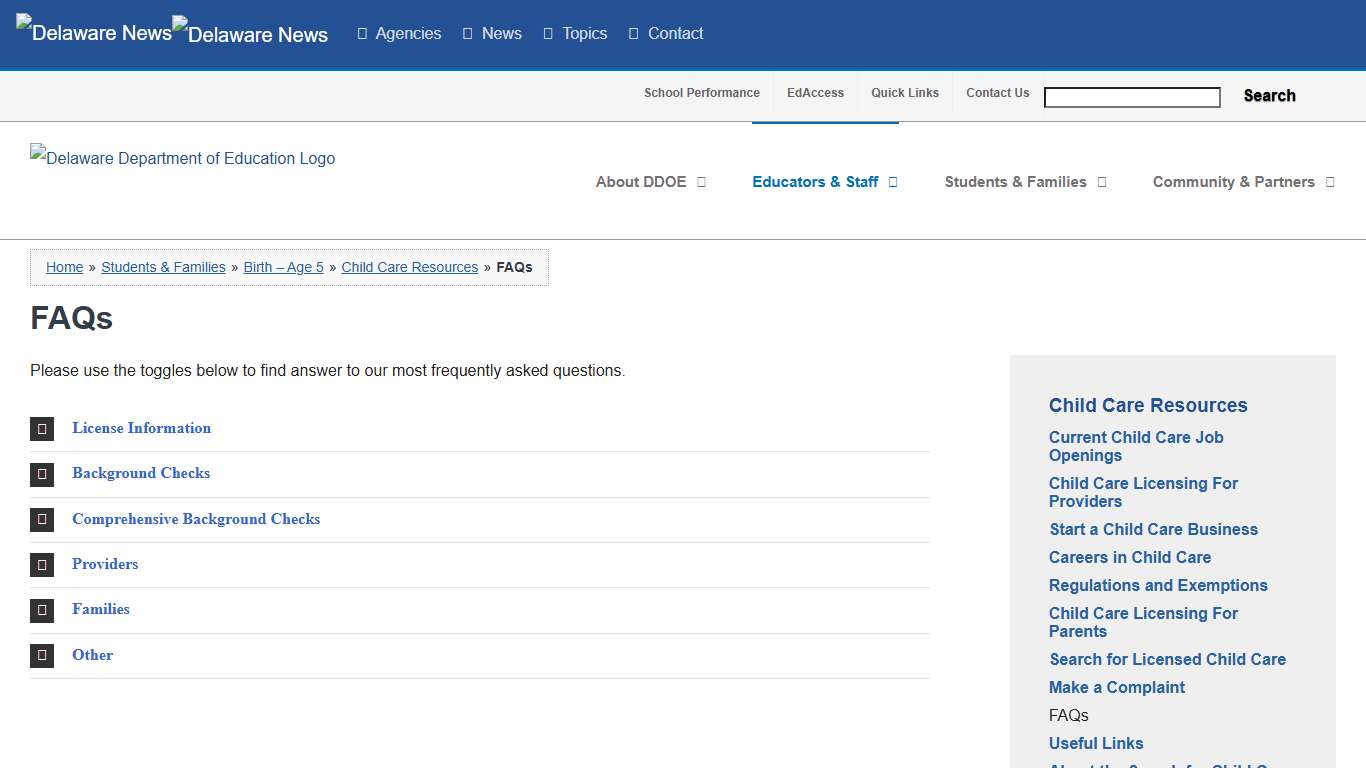FAQs – Delaware Department of Education